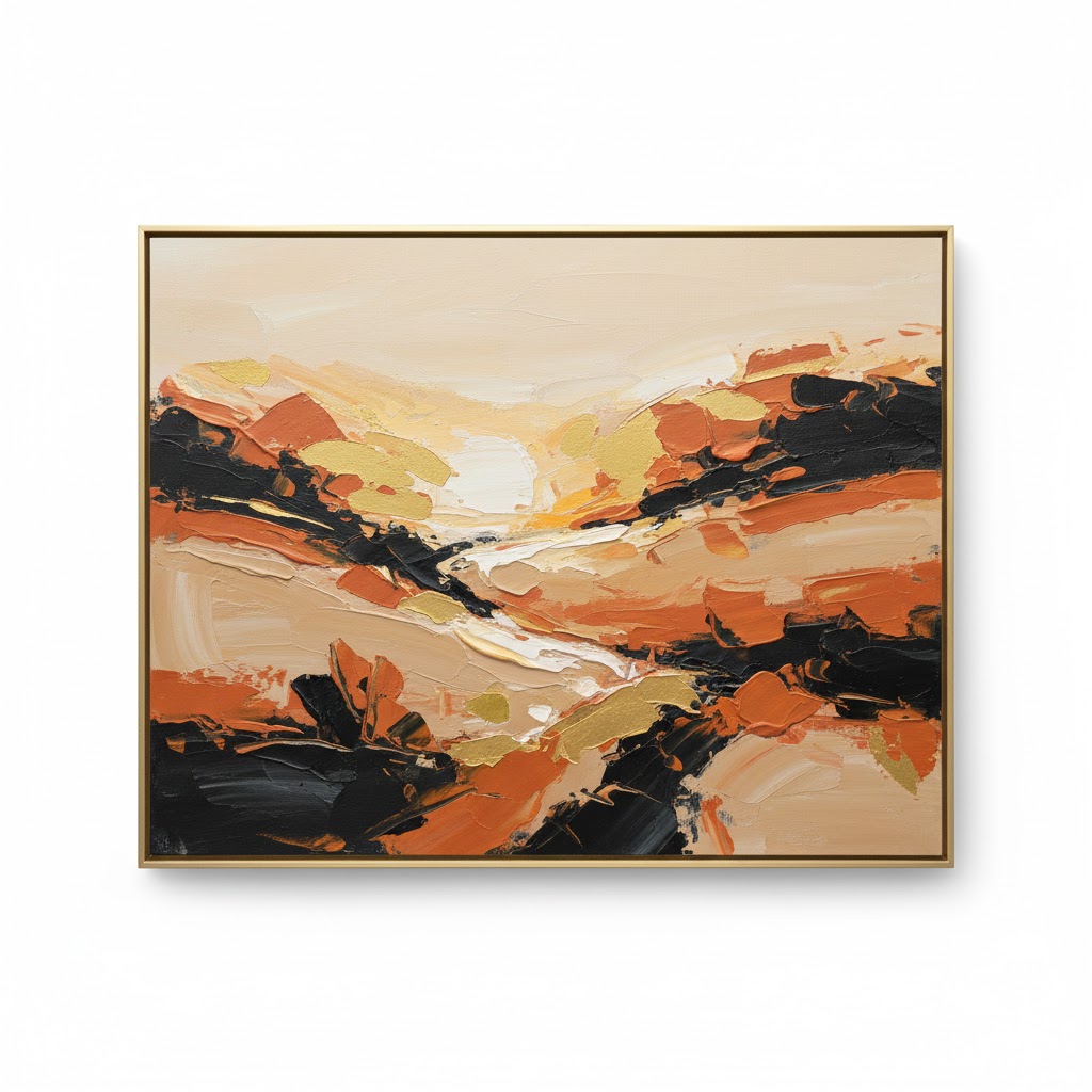 Abstract landscape painting