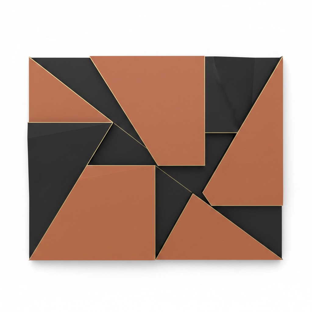 Modern geometric wall panel