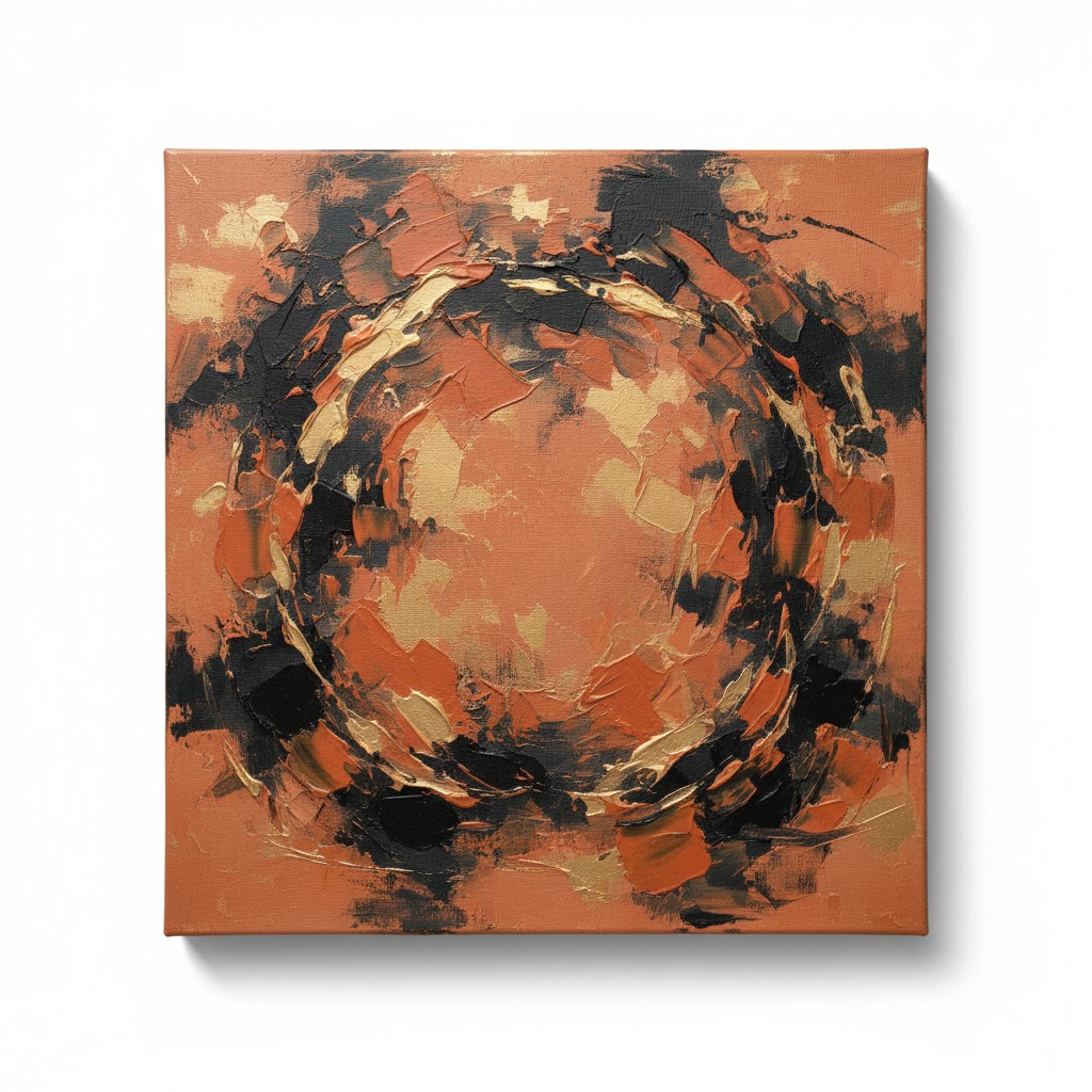 Colorful expressionist painting